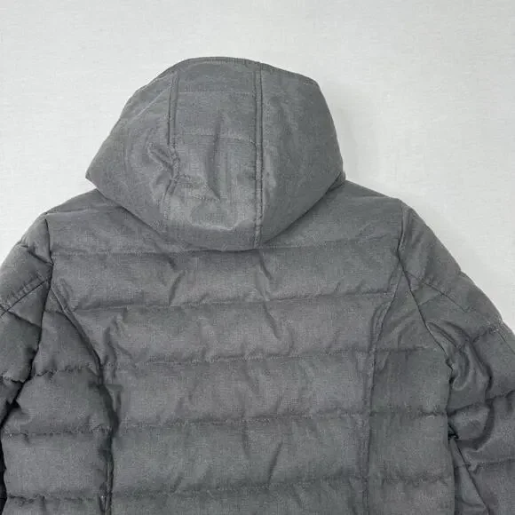 Nautica Womens Jacket Small Gray Quilted Puffer Hooded Packable Long Warm Snow - Picture 10 of 15